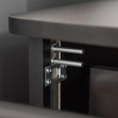 Cassettiera 2 Cassetti da Ufficio 43x45x72 cm con Ruote in MDF e Truciolato Nero