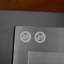 Camino a Bioetanolo da Pavimento 60x26x50 cm in Metallo e Vetro Nero