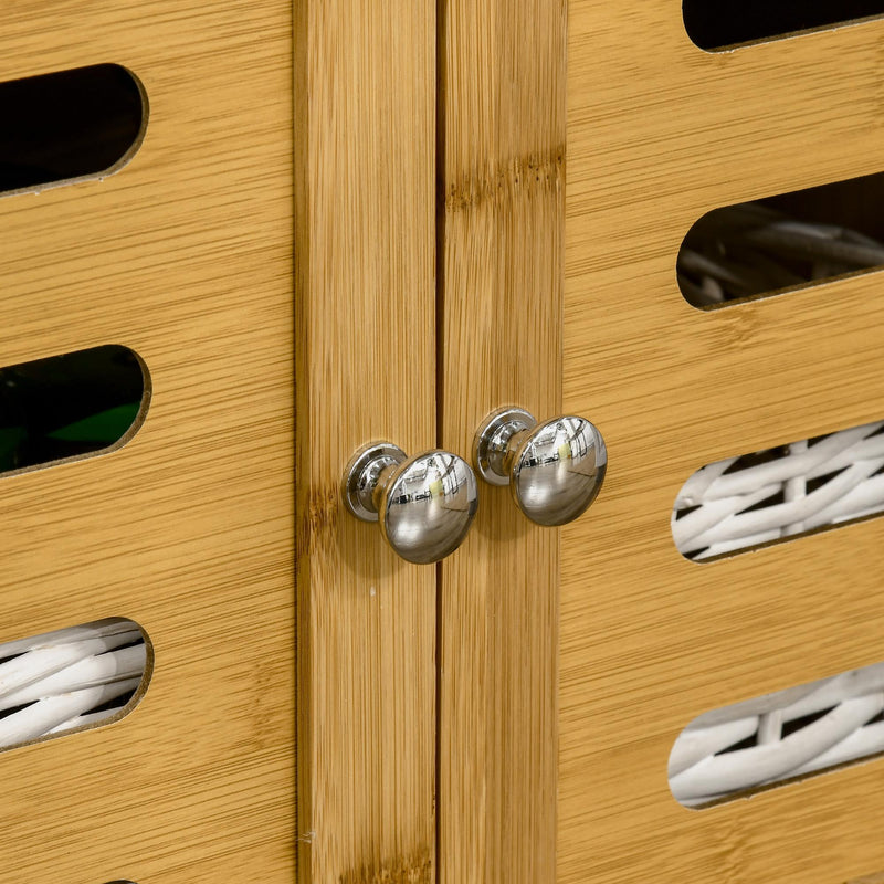 Carrello da Cucina con Cassetto 66x36x79 cm Armadietto e Cestino in Legno