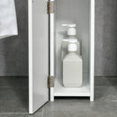 Mobile a Colonna 2 Ripiani 2 Armadietti 15,2x29,8x118 cm in MDF e Legno Truciolare Bianco