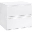 Set 2 Comodini Sospesi 49x38x23 cm in MDF e  Truciolato Bianco