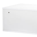 Set 2 Comodini Sospesi 49x38x23 cm in MDF e  Truciolato Bianco