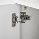 Credenza 4 Ripiani 3 Ante 70x24,3x132 cm in Legno Bianco