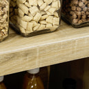 Credenza 4 Ante 100x41,5x107 cm in Acciaio e Legno Truciolare Bianco e Naturale