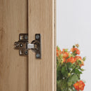 Credenza 1 Cassetto 4 Ante in Vetro 76x40x183 cm in Legno Naturale