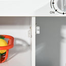 Cucina Giocattolo per Bambini 65x29x81 cm con Luci e Utensili in MDF e PP Azzurra