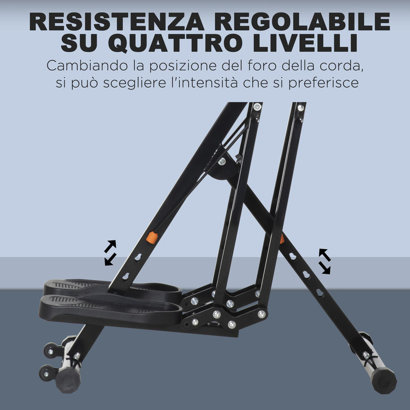 Ellittica 4 Livelli di Resistenza 90x62x150 cm in Acciaio e ABS Nero