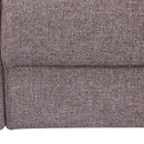 Divano 2 Posti 138x83x85 cm in Tessuto Effetto Lino Caffè