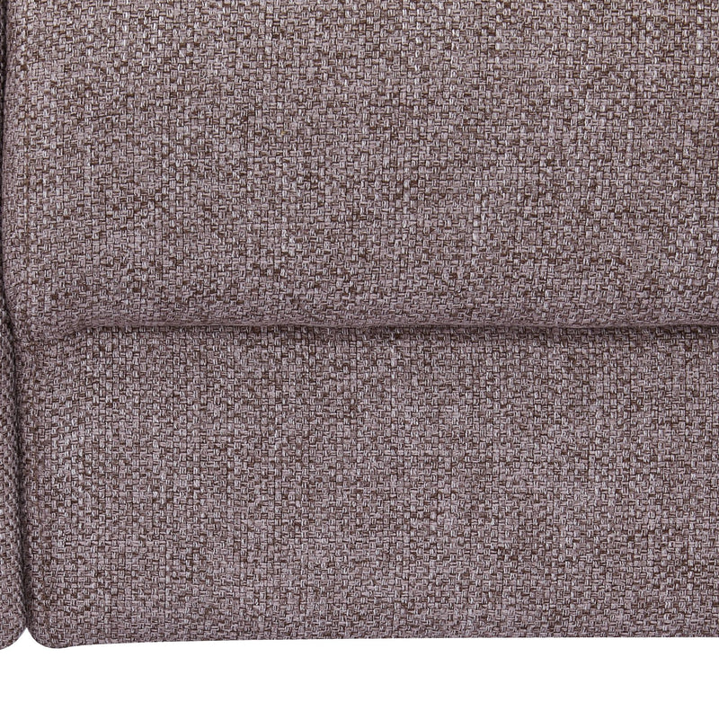 Divano 2 Posti 138x83x85 cm in Tessuto Effetto Lino Caffè