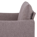 Divano 2 Posti 138x83x85 cm in Tessuto Effetto Lino Caffè