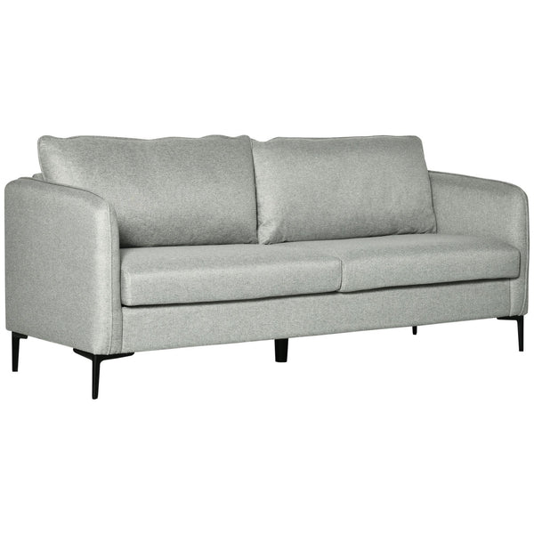 online 3-Sitzer-Sofa 193 x 78 x 71 cm aus grauem Polyestergewebe