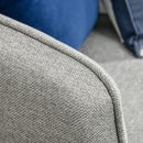 Divano 3 Posti 193x78x71 cm in Tessuto Poliestere Grigio