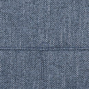 Divano Letto Singolo 180x80x81 cm in Tessuto Effetto Lino Azzurro e Nero