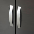 Mobile Guardaroba 2 Ante 76x47x160 cm in Truciolato con Asta Grigio