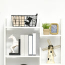 Libreria 6 Livelli 11 Scaffali 61x23x162,6 cm in MDF e Truciolato Bianco