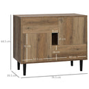 Mobile  2 Ante 2 Cassetti 76,5x39,5x64,5 cm in Legno Naturale