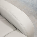 Poltrona Relax Reclinabile Manuale 80x91x102 cm in Similpelle Grigio Chiaro