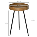 Tavolino da Caffè Ø40,6x61,5 cm in Legno e Acciaio Marrone e Nero