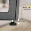 Tavolo da Pranzo 180x90x76 cm in Legno e Acciaio Nero