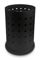 Pattumiera Gettacarte Ø24xh34 cm da Interno in Acciaio Verniciato Traforato Nero