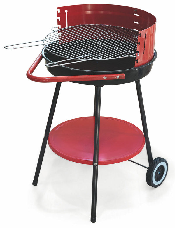 online Runder Holzkohlegrill Ø50 cm mit Soriani Sun-Day Red Wheels