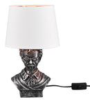 Lampada da Tavolo da Interno Attacco E14 in Ceramica Argento anticato