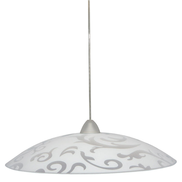 Aufhängung D50 1xE27 Transparenter Rahmen Glasplatte Weiß E-Energy Melissa sconto