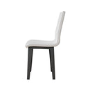 Sedia 40/44x42x86 cm Armida gambe Antracite in Similpelle Bianco