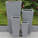 Set di 4 vasi Giglio in Fibra di argilla Grigio