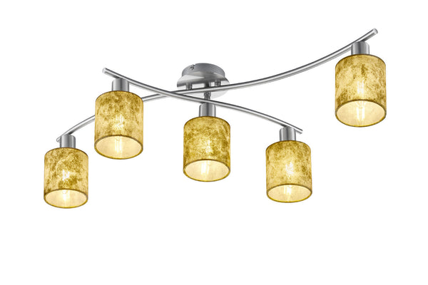 acquista Plafoniera da Interno Attacco E14 in Metallo Nichel Opaco