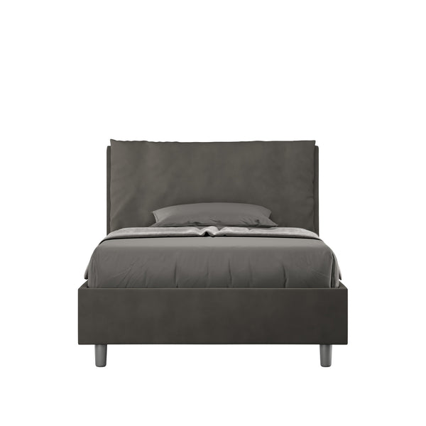 online Letto 1 Piazza E Mezzo Imbottito in Microfibra Antea Large Grigio Varie Misure