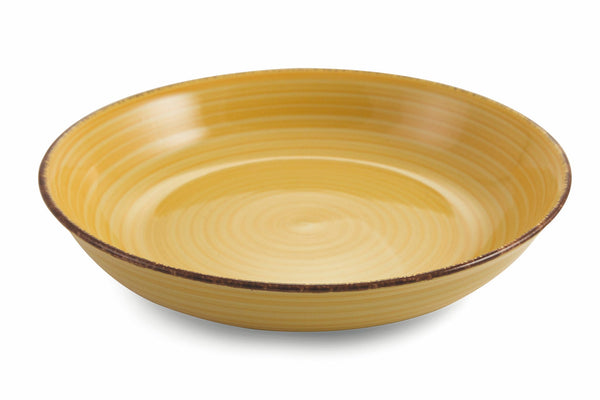 Niedrig Ø27x5 cm Salatschüssel aus Steingut Villa d'Este Home Tivoli Baita Spring Yellow sconto