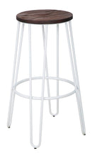 Set 2 Sgabelli Ø39x76 cm Detroit in Legno e Ferro Bianco