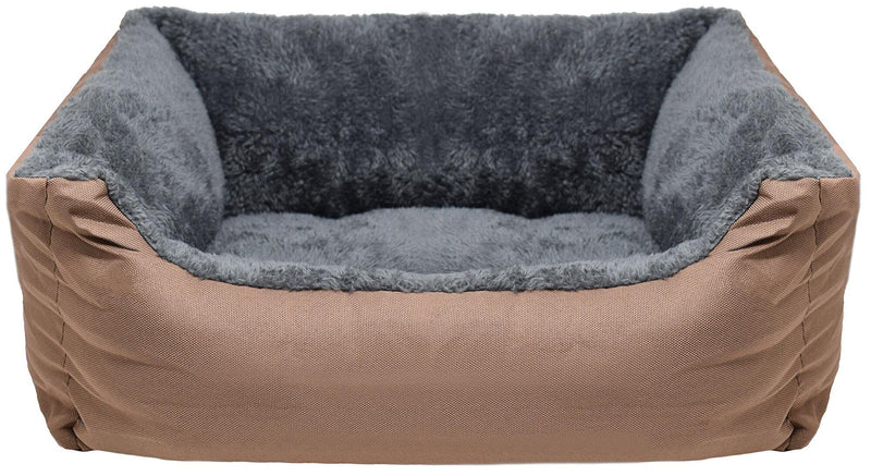 Cuccia per Cani e Gatti Doubleface in Poliestere Love Tortora Varie Misure