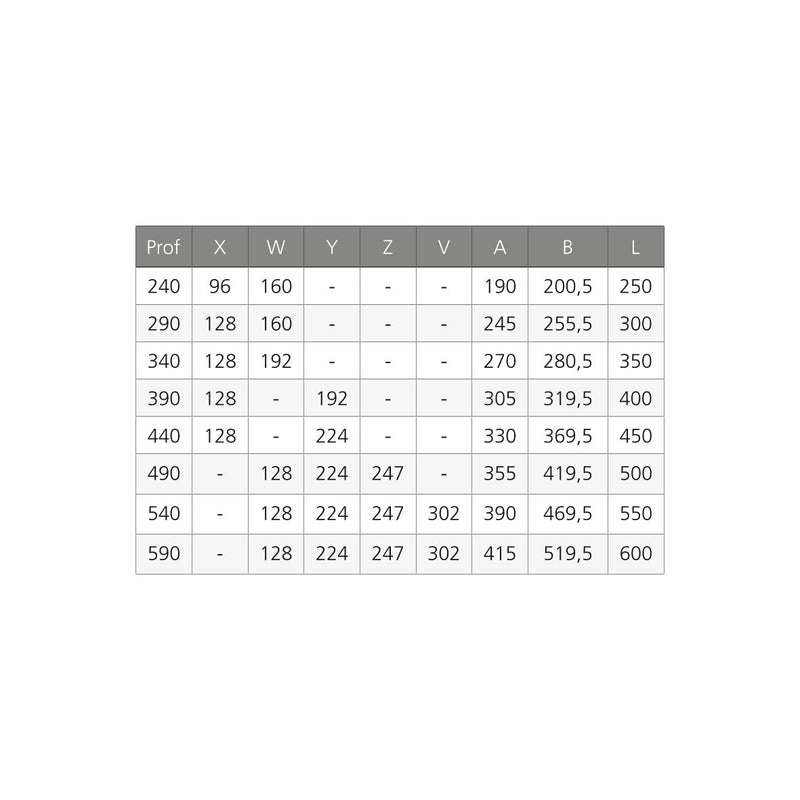 Guide a Scomparsa Slippe per Cassetti ad Estrazione Totale P490 Zincato Bianco Emuca