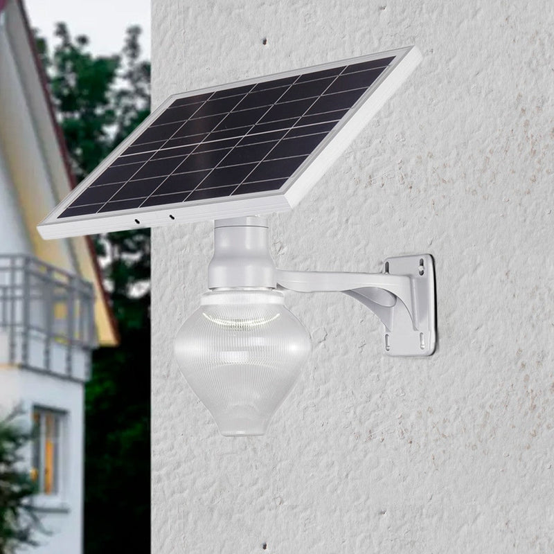 Lampada Led da Giardino e Cortile con Pannello Solare Lampione IP65 con Telecomando