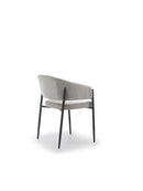 Set 2 Sedie Maya 59,5x54x78,5 cm in Tessuto Easy-Clean Grigio Chiaro       