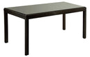 Tavolo da Giardino 160x90x73 cm in Polyrattan Adila Noce