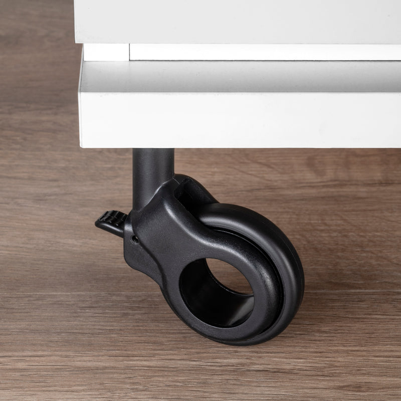 Kit 4 Ruote per Mobili Ø50 mm in Plastica e Acciaio Emuca Nero