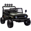 Auto Elettrica per Bambini Fuoristrada Toyota FJ 2 Posti 24 V 122x86x88 cm con Porte Apribili in PP e Metallo Verde Scuro      