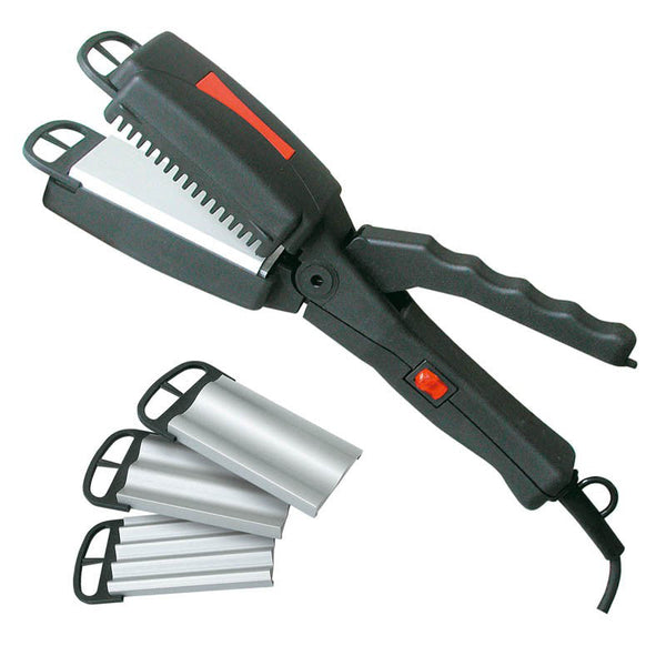 online Glätteisen für glattes Haar mit 3 Stylern und ECM-Kamm PS 04 Schwarz