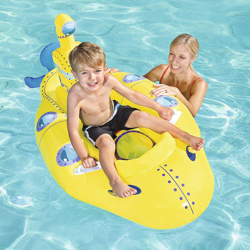 Cavalcabile Sottomarino giallo 165x86 cm con maniglie e oblò Bestway 41098