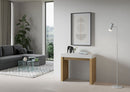Consolle Allungabile 90-196x40x77 cm in Nobilitato Bianco e Marrone