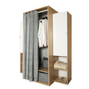 Armadio Guardaroba 150x56x184h cm Krell rovere bianco 