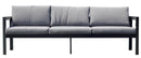 Divano 3 Posti da Giardino 213x75x60 cm in Alluminio Antracite