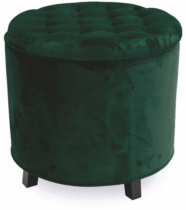 Pouf Fußstütze Container Ø55x55 cm in Green Soriani Velvet acquista