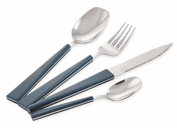 online Service-Set Besteck 24-teilig aus Stahl und Kunststoff Villa d'Este Home Tivoli Marea Grau