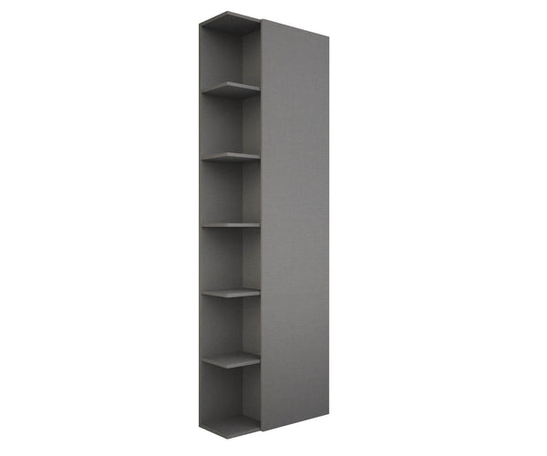 sconto Säulen-Badezimmerschrank 1 Tür 6 Regale in Melamin 47,5x18x142,5cm TFT Bali Piombo