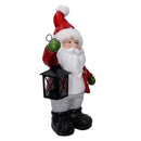 Pupazzo Babbo Natale in Resina con lanterna rosso cm 22x15xh42