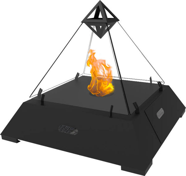online Pyramid Floor Bioethanol Kamin 74,2x62,3 cm Vannini Las Vegas Schwarz